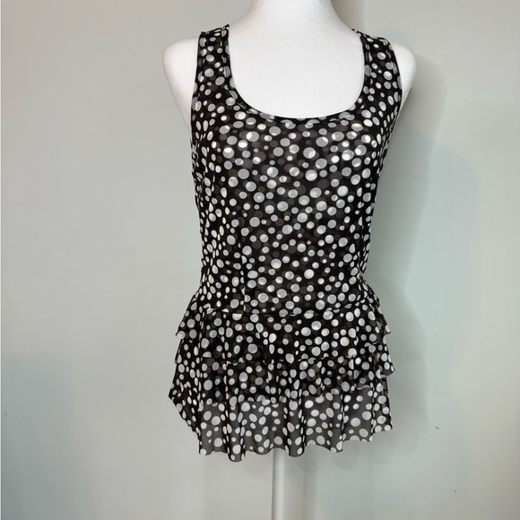 INC International Concepts, Polka Dot Tank Top, Woman,Size M Color Brown, Casual - Picture 1 of 4